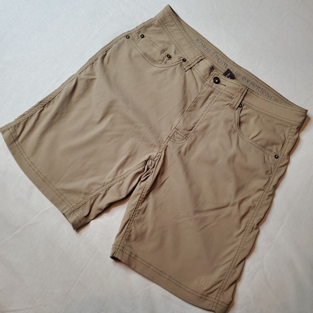 Prana Men's Size 33 Brion Stretch Outdoor Hiking Casual Shorts Beige M3BRIO113